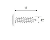 Upevňovací vrut V4219 - 4,2x19 mm - drážka PH-2