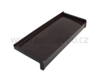 Parapet venkovní hliníkový ohýbaný EKONOMIK PA5340 - 340 mm - 04 tmavě hnědá