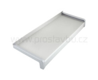 Parapet venkovní hliníkový tažený KLASIK PA6130 - 130 mm - 02 stříbrná