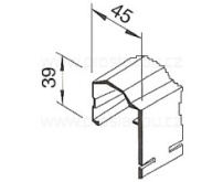 Ukončovací/ventilační U profil velký vinyTec V2112 - bílá 0011 /6 m