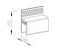 Ukončovací profil vrchní větrací 2-dílný Vinylit Decor V2125 - 0000 ostatní fólie STANDARD /3 m