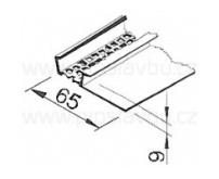 Ukončovací/ventilační profil vrchní 9 mm vinyTec V5008 - bílá 0021 /2,5 m (DOPRODEJ)