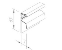 Ukončovací/ventilační profil vrchní 17 mm vinyTec V5008 - bílá 0011 /2,5 m (DOPRODEJ)