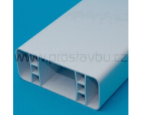 Plotový profil - plastová plotovka 80x32 mm Modular P6058 - 001 bílá