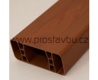 Plotový profil - plastová plotovka 80x32 mm Modular P6058 - 111 třešeň