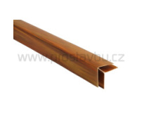 Vnější rohový profil Prostavbu Color P117 - 14 zlatý dub/teak