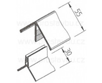 Rohový profil vnejší 2-dílný vinyTec V2117 - bílá 0011 /6 m
