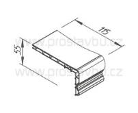 Profil ostění BOČNÍ vinyCom 105 mm V2131 - 0011 bílá