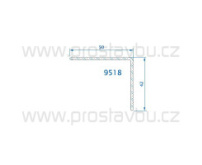 Okopový lemovací &quot;L&quot; profil Twinson  P9518 - hliníkový 66 elox hnědý /4,5 m